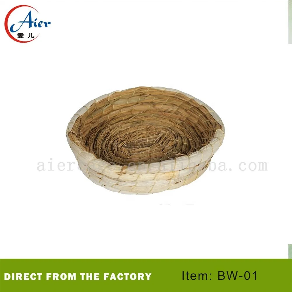 Wild Nesting Outdoor Garden Natural Coconut Shells Mini Country Style Simulation Twig Solid Wooden House  For Bird Nest Plastic