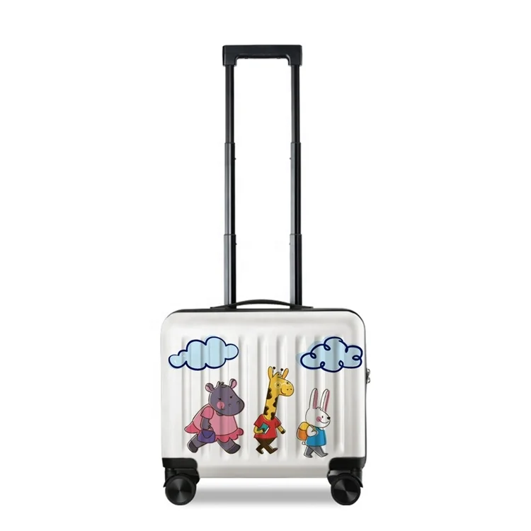 Printing Cute Cartoon Carry On Suit Case Trolley Luggage 16 Inch Kids Easy Travel Small Suitcase Bag