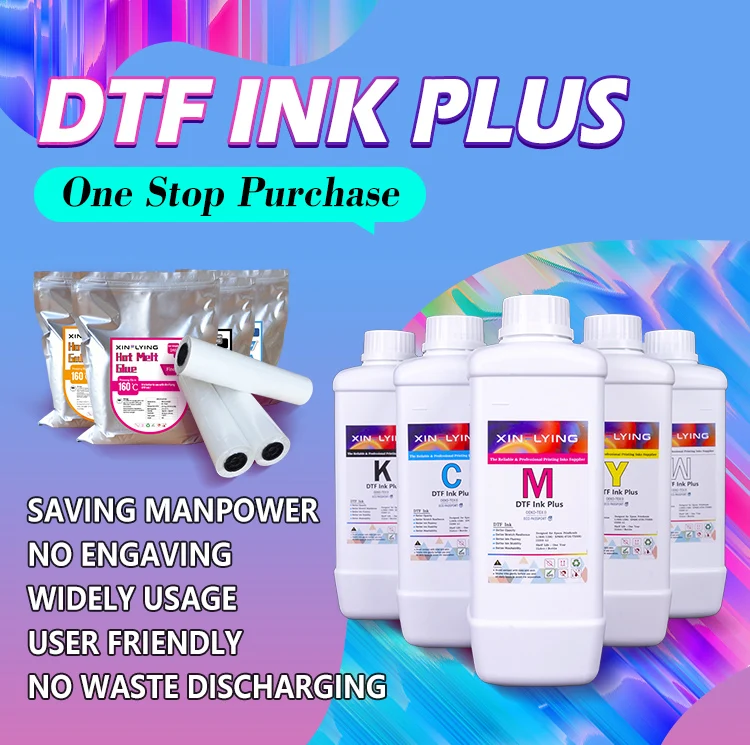 XinFlying DTF Ink for white ink printer dtf printer and hot melt powder PET film