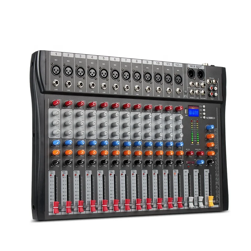 12 Channel Factory Directly Sale  Mixer DJ Controller Professional Digital  Audio Console Mixer
