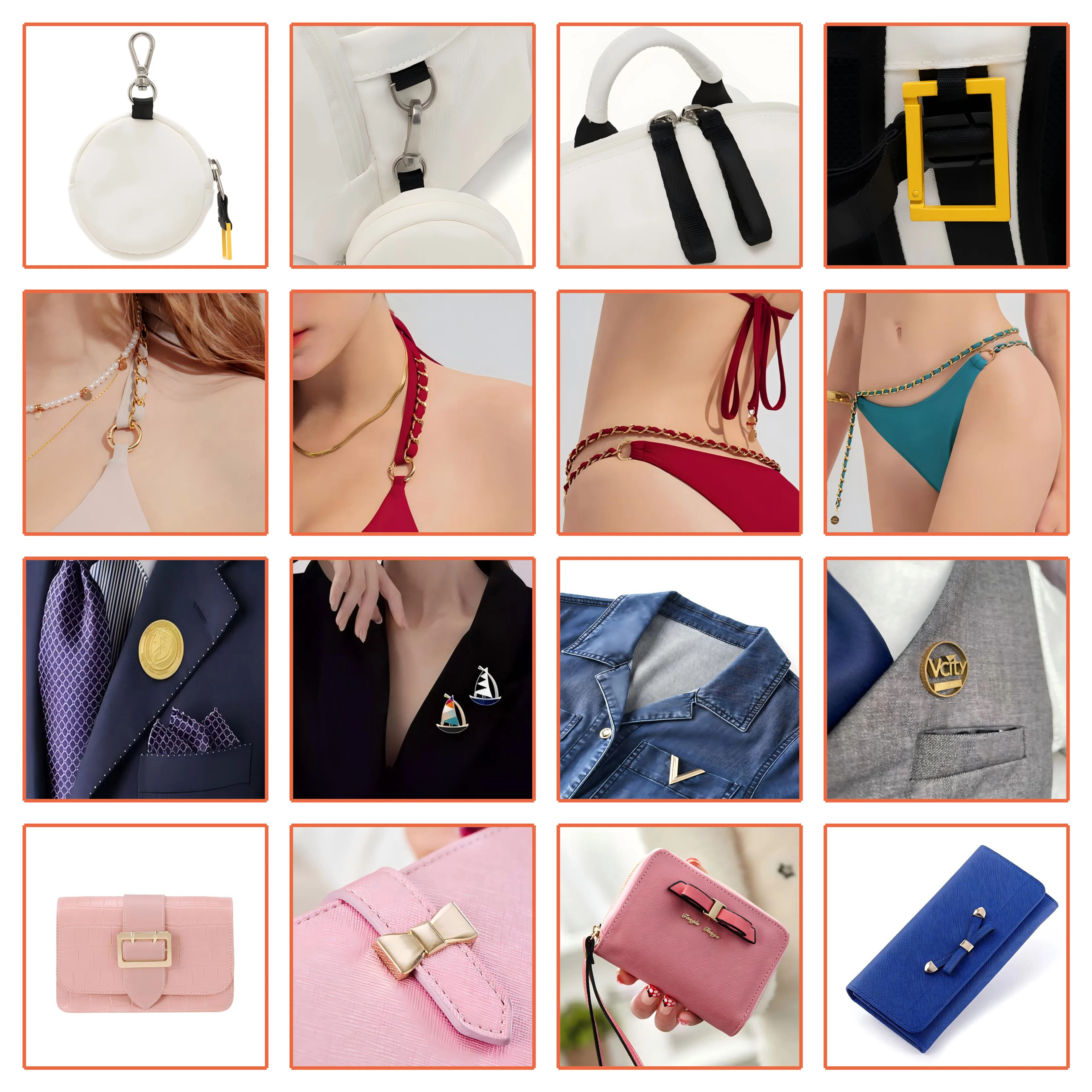 Bag Wallet Decoration Small Accessories Hardware Buckle Fittings Metal Bridge for Strap Connector