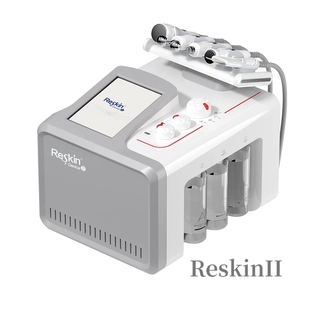 Reskin Skin Care Beauty Equipment Ultrasonic Skin Scrubber Facial Hydro Dermabrasion Machine Hydro Facial Machine