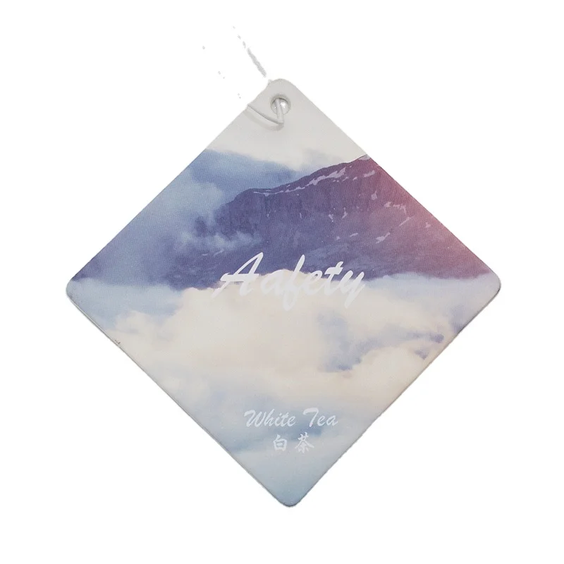 Factory Long lasting strong smelling air fragrance customized non-fading printing technology cotton paper air freshener