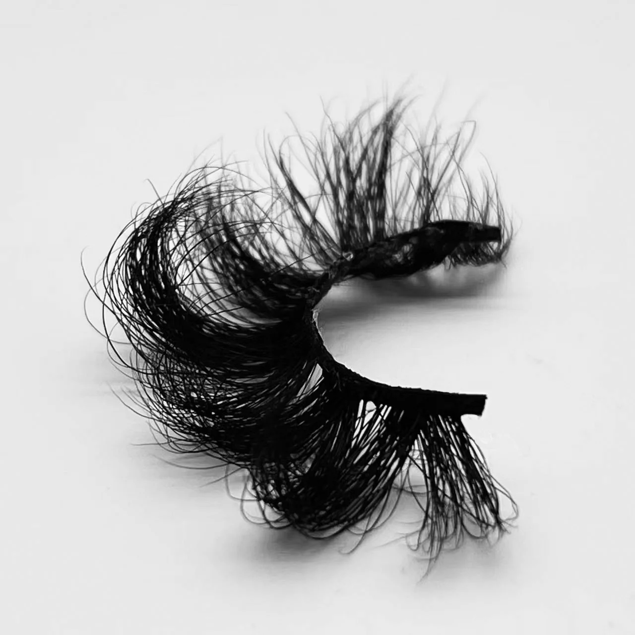 Best Selling Handmade Mink Lashes 25mm 5d d curl Mink Eyelashes 3D Russian fluffy Strip False Eyelash Vendor