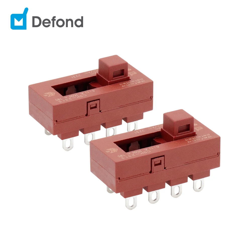 Defond CSK-2313-03 6A 250V AC DP3T 8PIN t85 1e4 3-позиционные слайд-переключатели 3-позиционные Скользящие переключатели