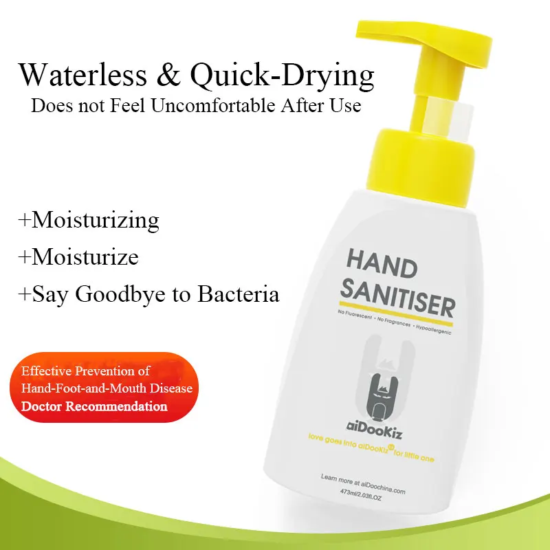 aiDooKiz Alcohol-Free Foaming Hand Soap for Newborn Fragrance Free Safe Without Residue