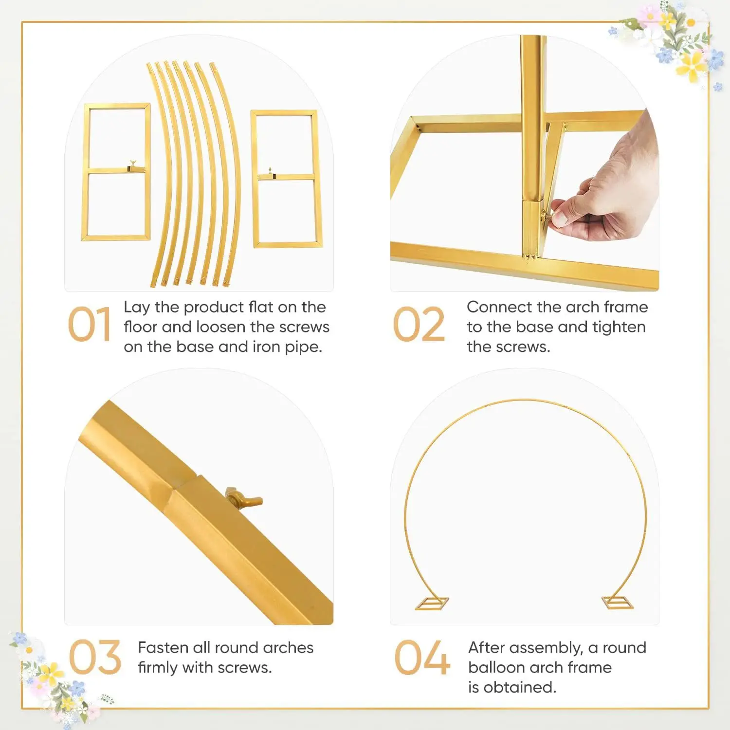 Half Moon Wedding Arch Flower Decor Blue Hydrangea Flower Arch