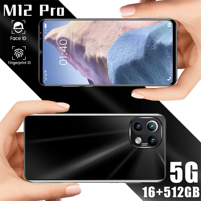 6.1 Inch Full Screen RAM 16GB+ROM 512GB Dual Sim Nano Sim Card 5G Android Mobile Phones Small Cell Phones Smartphone