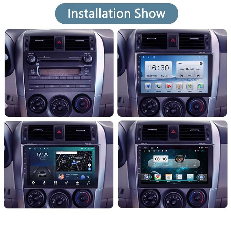 Android Car Video For Toyota Corolla 2006-2013 GPS Navigation WIFI BT Auto radio AM FM Stereo Head Unit