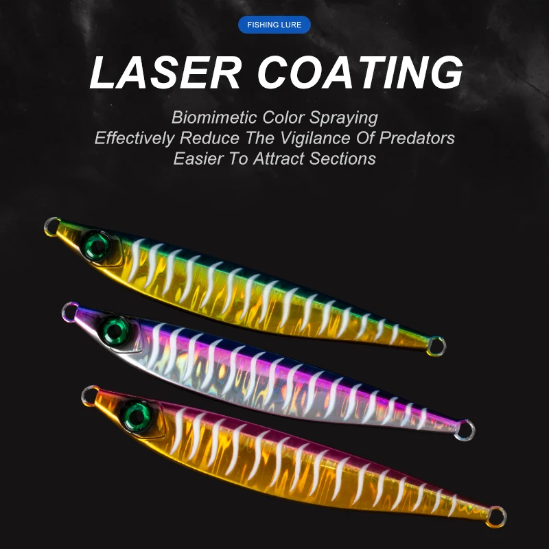 TEASER fishing J100  Artificial metal fish lures jigs 40g-100g  Fishing Pitch Jigs Luminous Sinking Fake Bait Saltwater Fishing