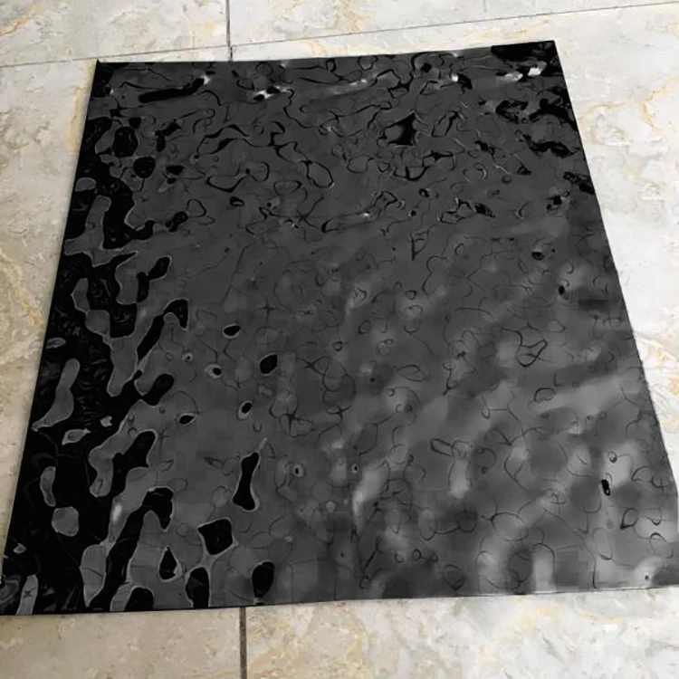 201 304 430 Ceiling Wall Panels Water Ripple Corrugated Hammered Decorative Stainless Steel Sheet for hotel and KTV and office