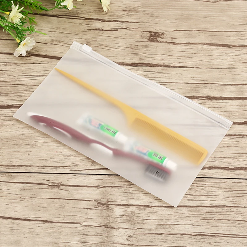 Hot Selling Transparent Zipper Resealable Clothes Packaging Frosted Plastic Ziplock Bag Zip Lock Bags With Logo