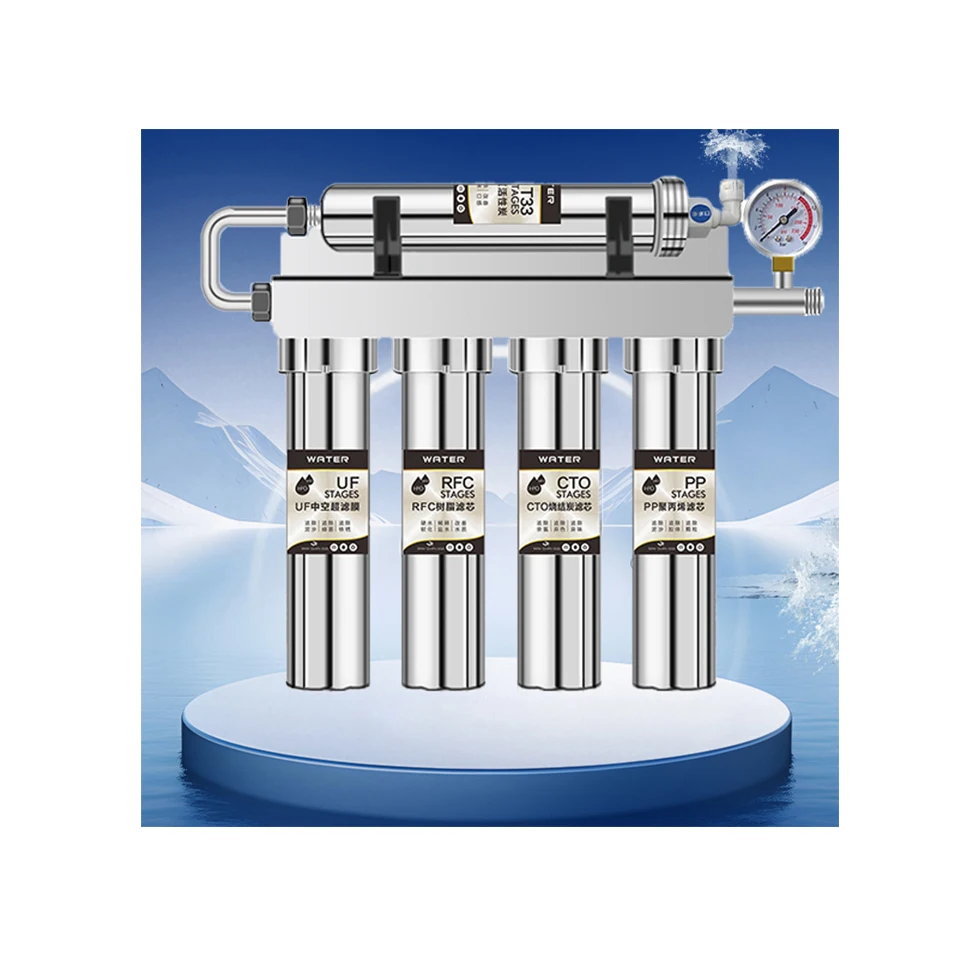 57-4 + 1UF многоступенчатый фильтрационный активированный уголь полимерный ультрафильтрационный фильтрующий элемент бытовой очиститель воды из нержавеющей стали