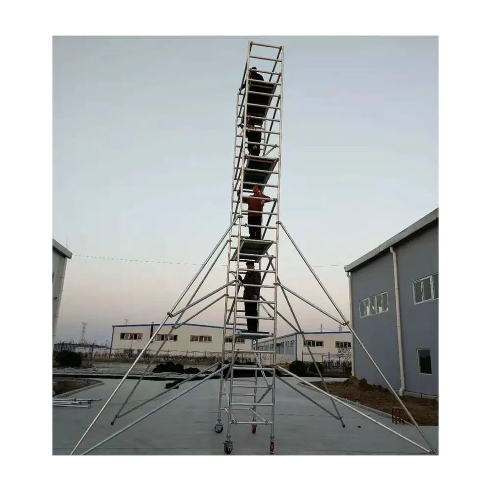 Aluminum Movable Scaffolding For Quick Assembly Of The Facade Is Used For Building Construction Platforms