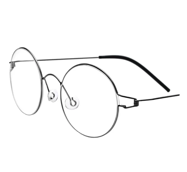 Sharingan Screwless Korea Eyewear Prescription Eyeglasses Women Round Myopia Optical Glasses Frame Men Titanium Alloy