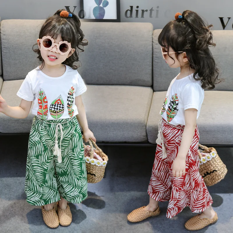 2020 hot sale Korean style baby girl clothes 1-5 years baby clothes set