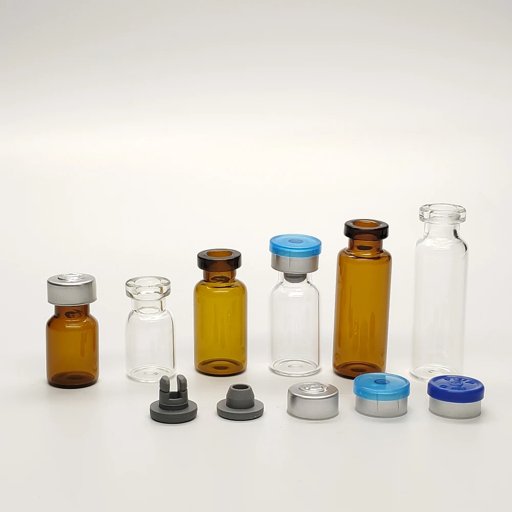 Hot Sale 10ml Medicine Injection Glass Vials Glass Bottle With Silicone Stopper And Flip Top Cap For Sale PayPal Accept