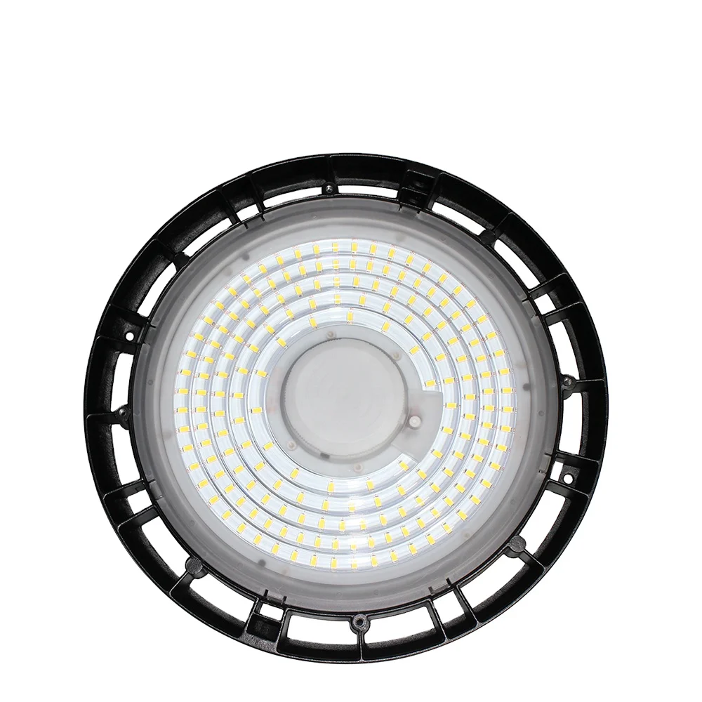 China Factory IP65 150w  Waterproof Semsor Emergency Driver Options Industry LED High Bay Light UFO