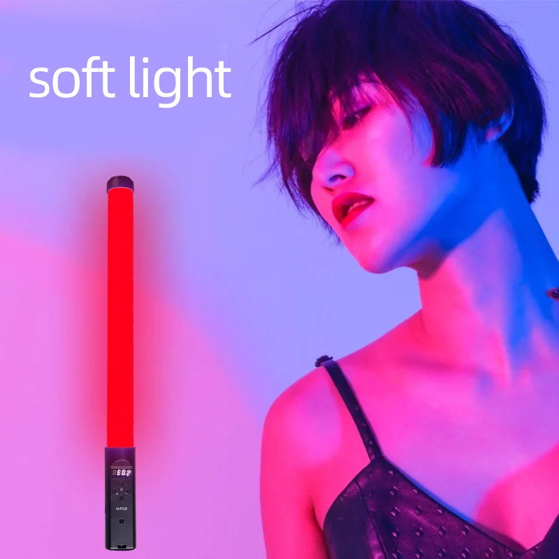 Led color RGB bar lamp photography stick adjustable warm ring fill light bar Chargeable With Remote Control Handheld Tube Light