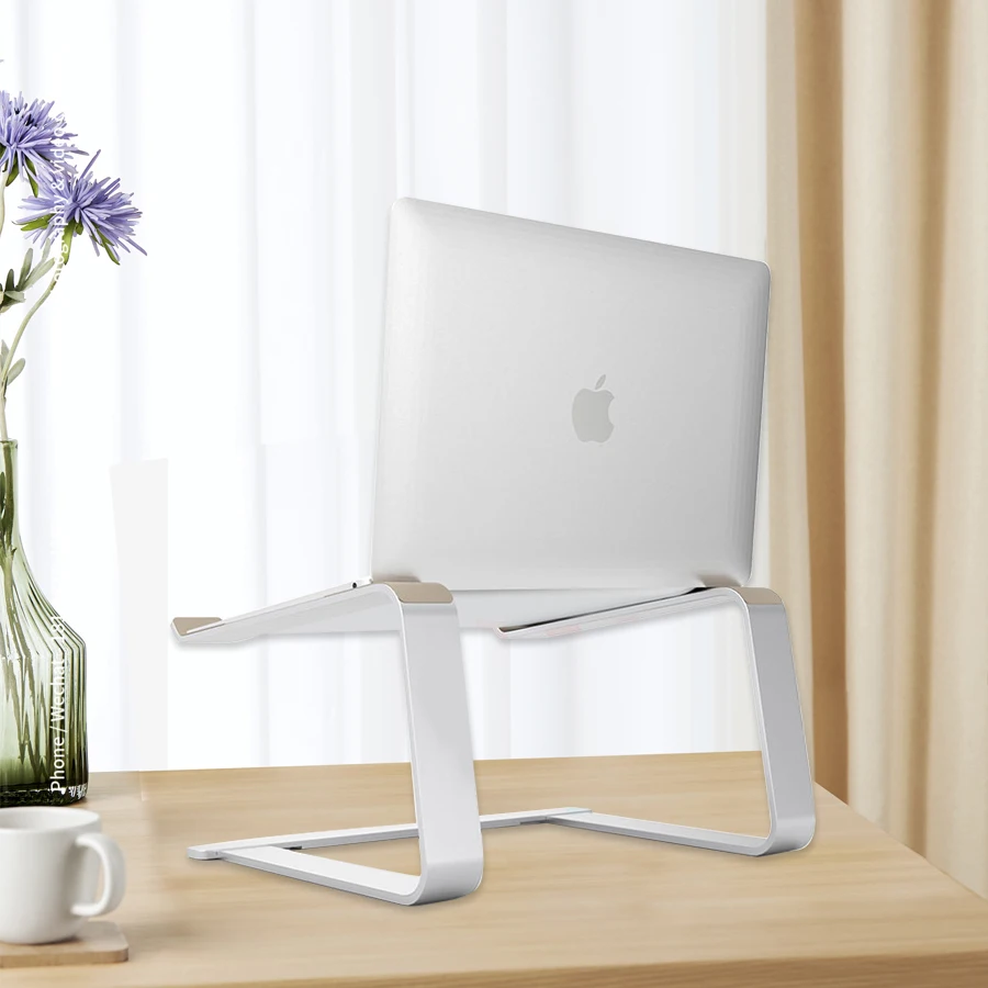 Aluminum Metal Height Fixed Ergonomic Design Laptop Desktop Cooling Stand