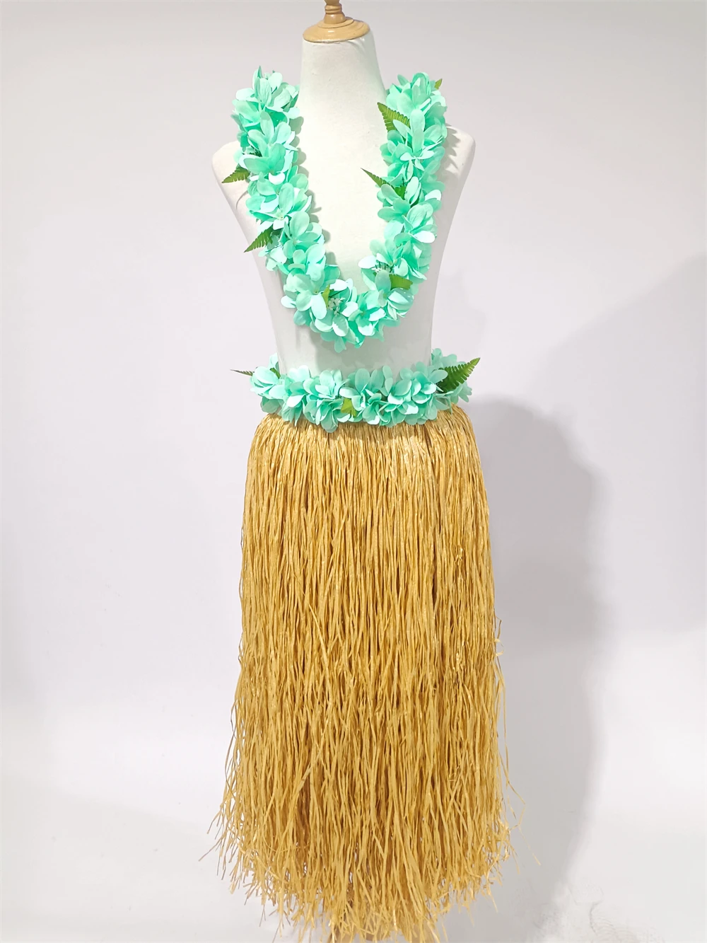 Wholesale Hawaii Women Hula Girl Dance Triple Layers Plastic Grass Skirt Party Dress for Festival Performance Costume KN-hsk022