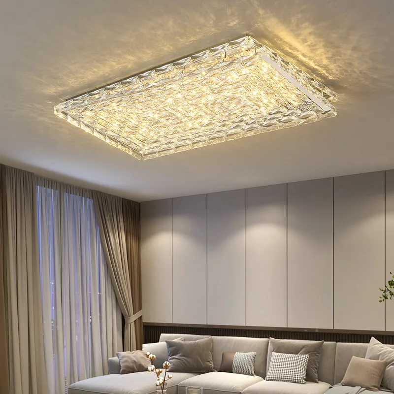 2023 Big Hotel Project Modern Luxury Gold Crystal Ceiling Light Hotel Hall Led Chandelier Large Ceiling Crystals Light