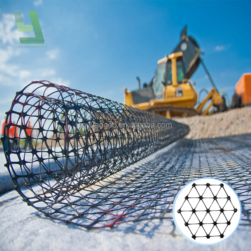 Geomalla Plastic Geogrid Three Way Reinforced Plastic Geogrid Polypropylene Triaxial Geogrid Tx150 Tx160 Geomalla