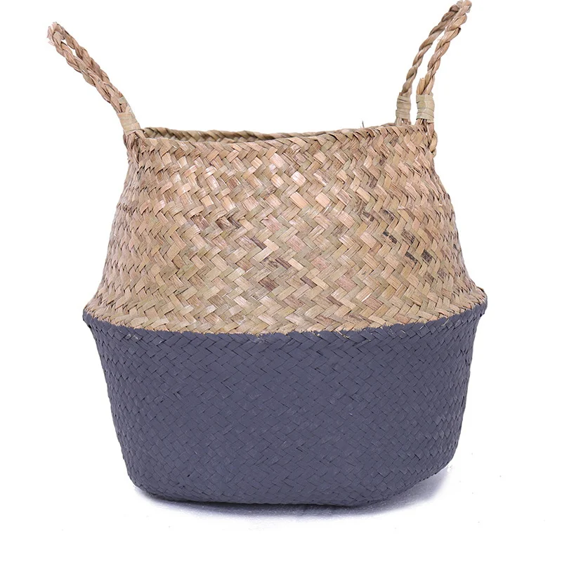 
Genuine Rattan Beach Hanging Baskets Shallow Waste Plant Indonesia Handmade Large Storage Basket 