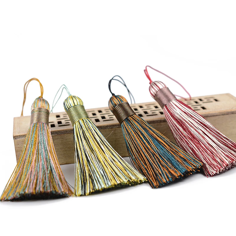 LONGJIE tassel supplier handmade polyester multi-colors decorative tassel for decoration