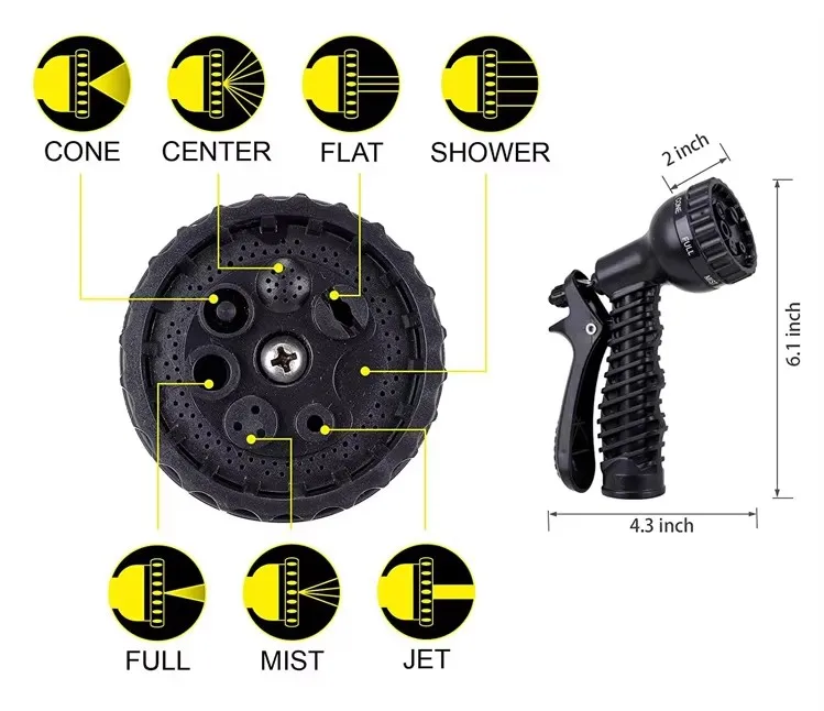 Wholesale Lightweight Kink Free Flexible Stainless Steel Garden Hoses With 2 Nozzles Heavy Duty High Pressure Garden Water Hoses