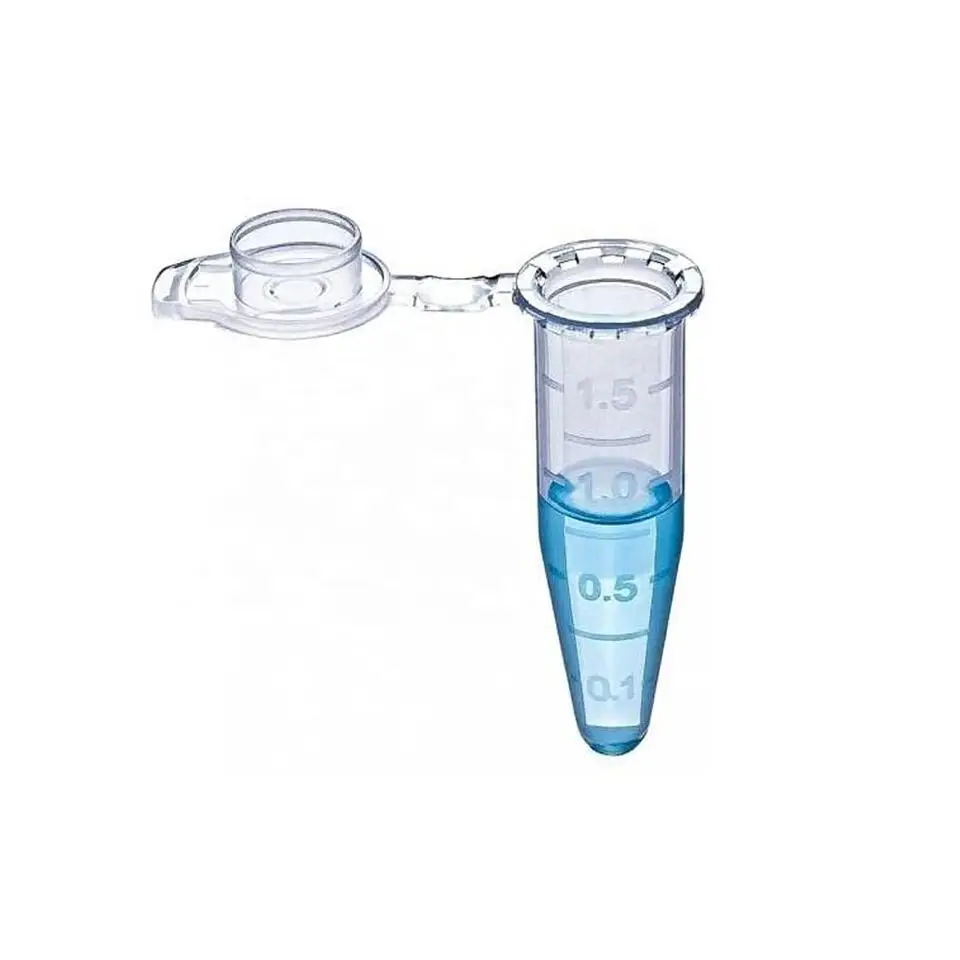 Lab 1.5ml Centrifuge Tube Conical Bottom with Flip Top Clear Centrifuge Test Tube