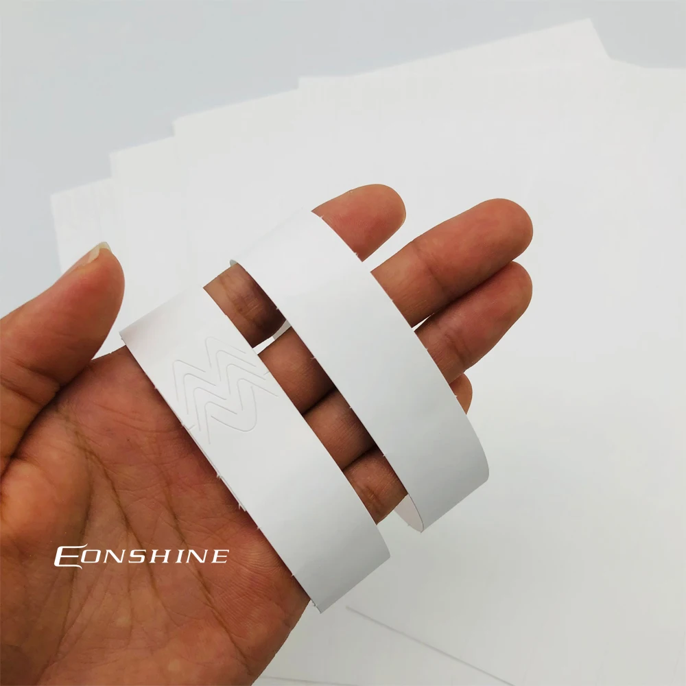 Cheap Printable White Paper Wristbands in Sheet Waterproof Plain Blank Event Ty vek Wristband