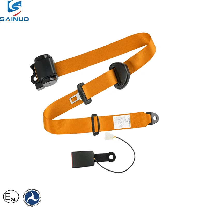 Seat Belt Sensor Auto Car Buckle Wire Harness 3 Point Retractable Safety Seatbelt