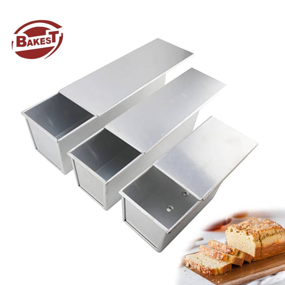 New Arrival Toast Bread Loaf Pan With Lid Rectangle Commercial Grade Non Stick Cast Iron Loaf Bread Pan With Lid