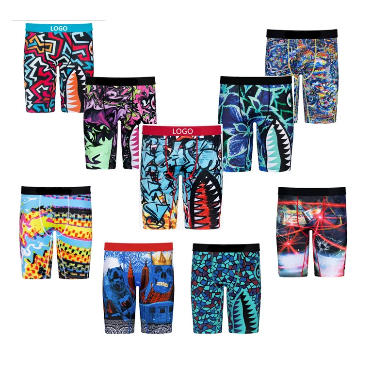New Style Man Underwear Boxer Shorts Polyester Quick Dry Breathable Printed Custom ETH Men Boxers
