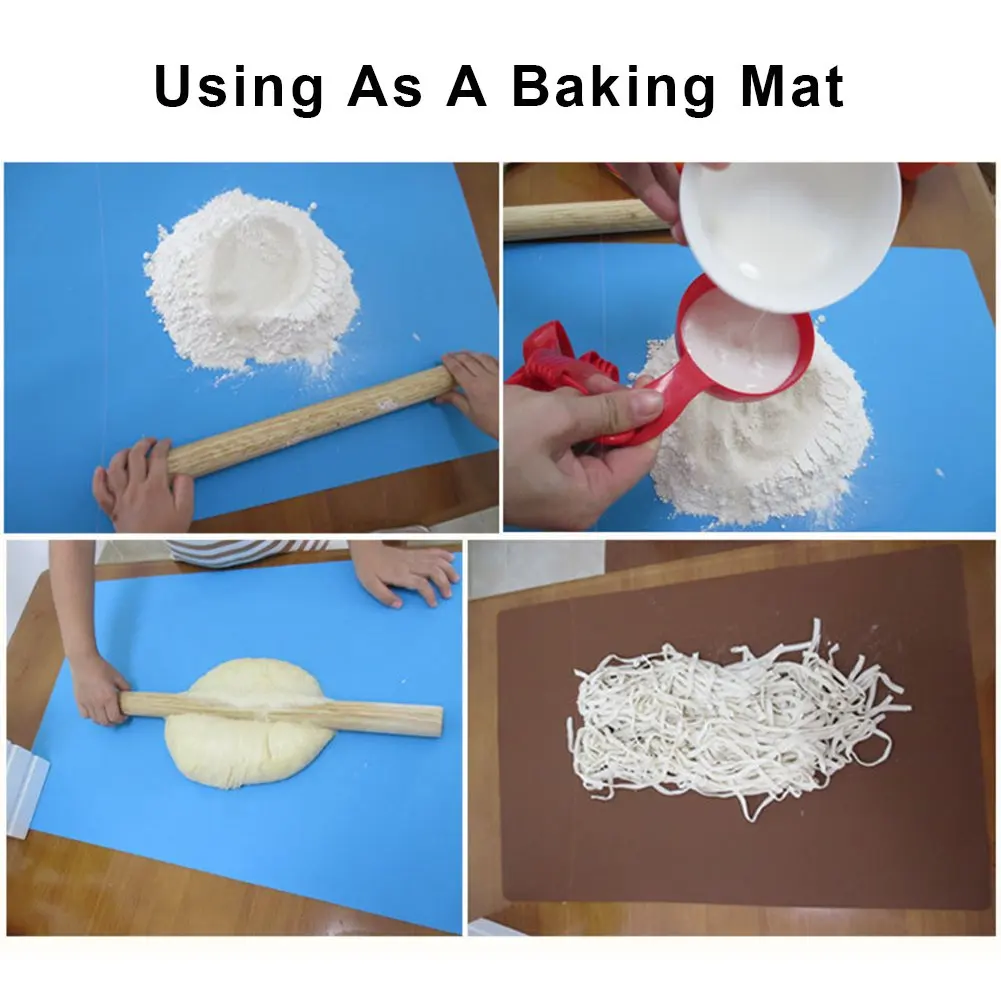 Custom Extra-Large Thicken Non-slip Waterproof Food Grade Silicone Placemats Flexible Table Mat