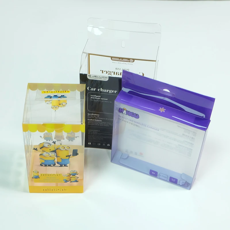 Wholesale Low MOQ Cosmetics Cute Packaging Clear Square Wedding Cake Pet Plastic Folding Box