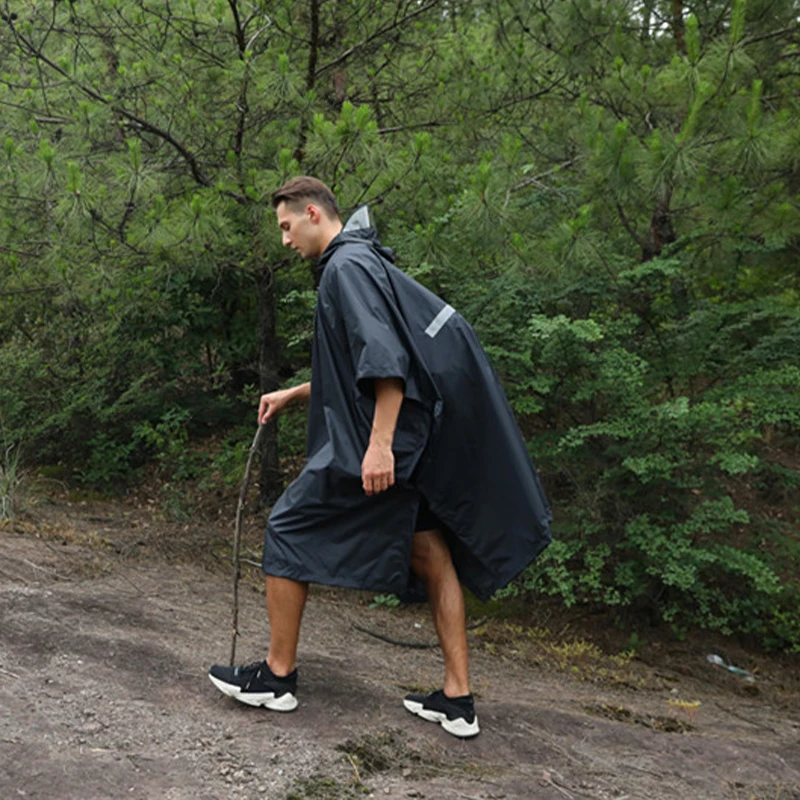 custom logo eva pvc pu nylon mountaineering climbing camping hiking hunting rain coat poncho korean raincoat