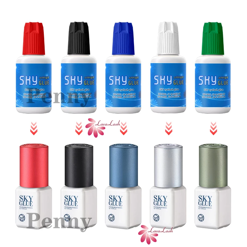 New package Hot sale Lash Glue  5ml Private Label Sky S+ Eyelash Extensions Glue Lashes Adhesive