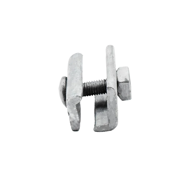 China Manufacturer Cable Clamp Free Design OEM Accept Hot Dip Galvanized Curved One Bolt Preformed Suspension Guy Clamp