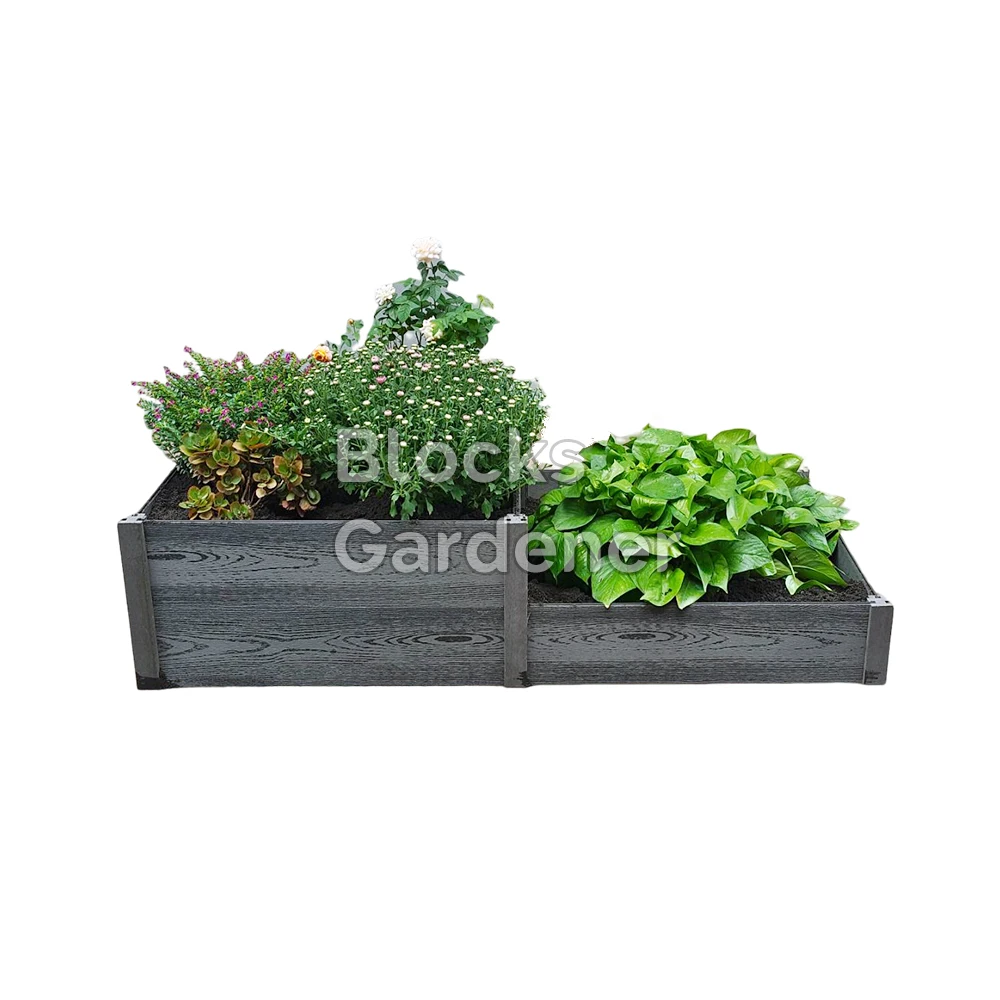 outdoor cheap diy modular wpc large plastic rectangular planter box