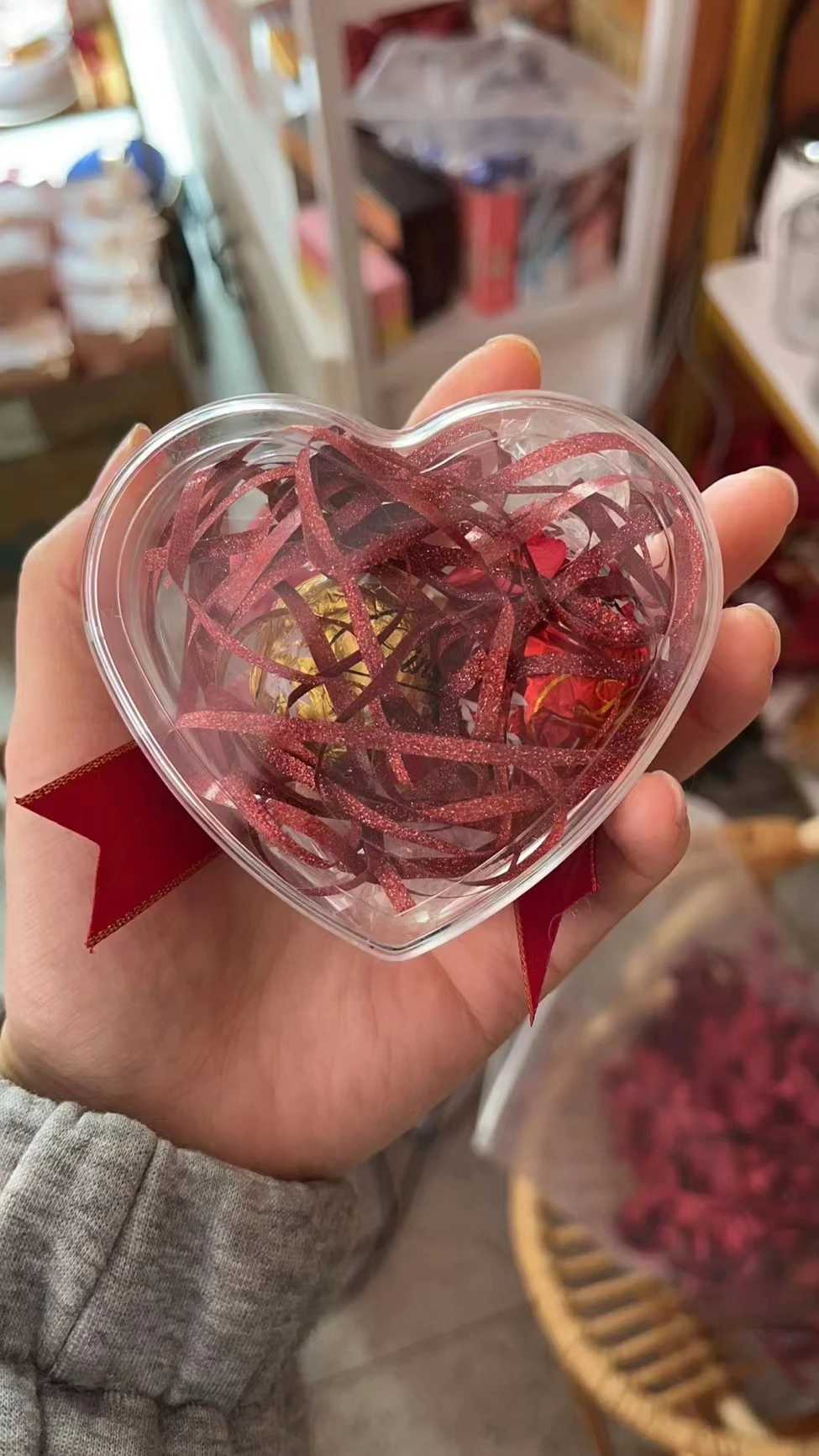 Прозрачные пластиковые коробки с крышками маленькая пластиковая коробка для хранения прозрачные контейнеры в форме сердца