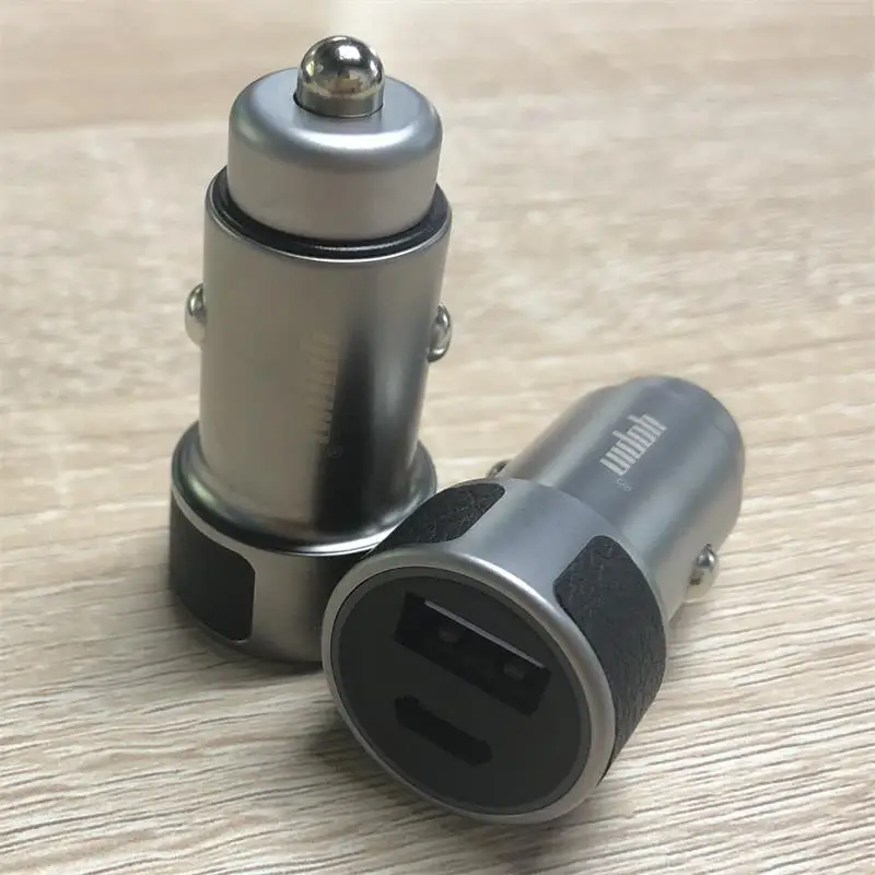 
new design branded quality metal qc car charger,type-c car charger 