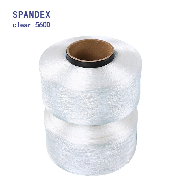 Chinese manufactory high elastic lycra thread AA grade 560D transparent bare spandex yarn for baby diaper medical bandage