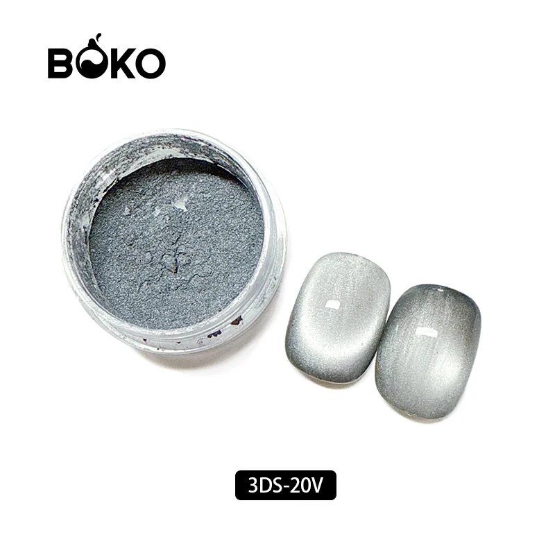 BOKO Wholesale Custom Logo Nail Pigment Magic Crystal Private Label Reflective Cat Eye Nail Gel Polish
