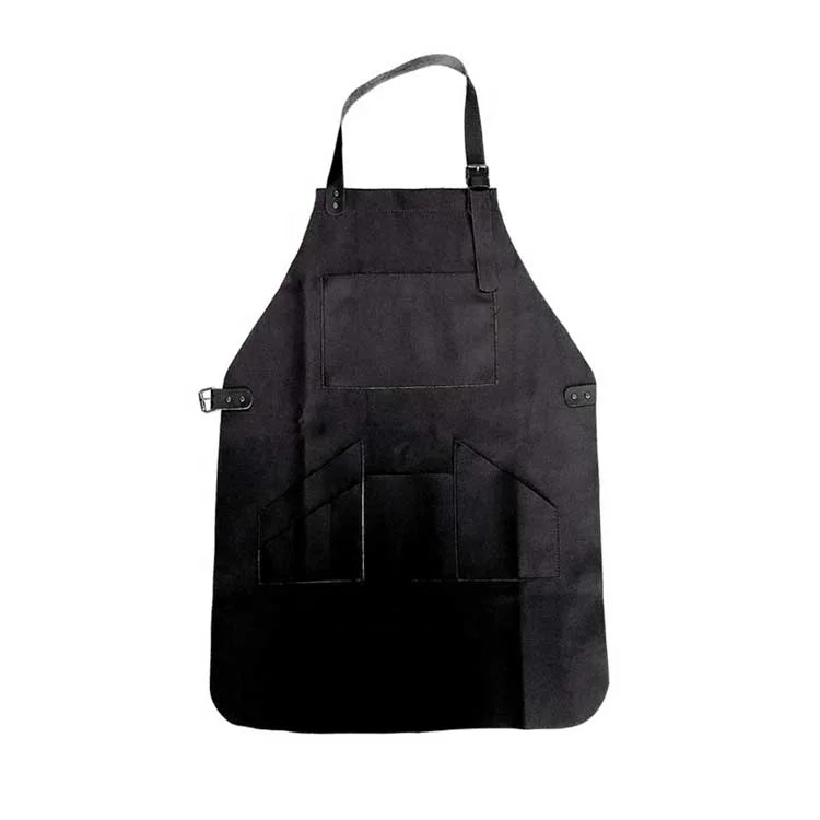 Custom Logo Kitchen Garden Coffee Shop Apron Barber Hairdressing Haircut Leather Apron