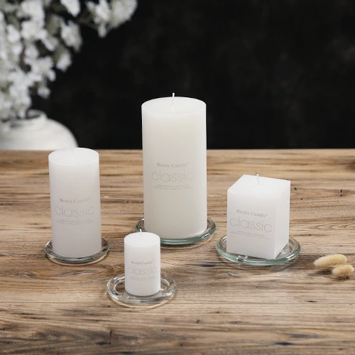 Оптовая продажа белый свадебный день Святого Валентина украшение дома воск столб свечи