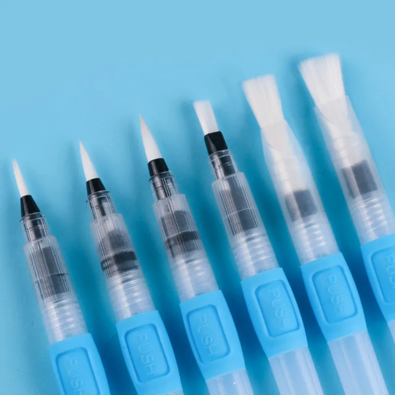 Empty water color brush pen 6 size tips drawing pen Felt Tip water pen paint brush