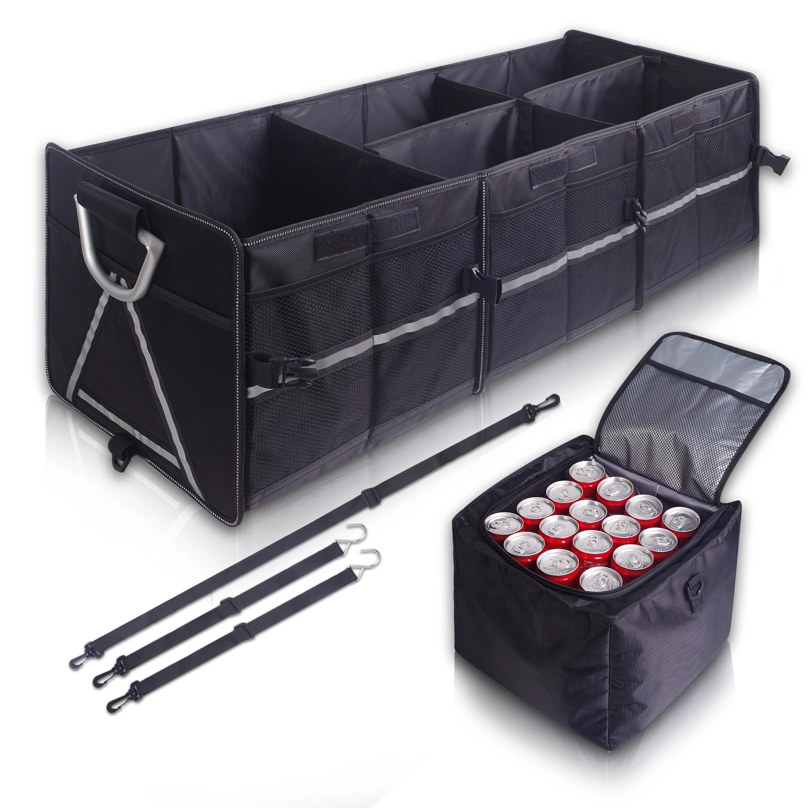 Oxford Cloth Foldable Storage Box Customized Portable Large Multi-Compartment Car Trunk Organizers