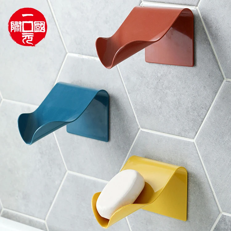 
Japanese creative drain rack soap box storage drain rack seamless paste soap box 